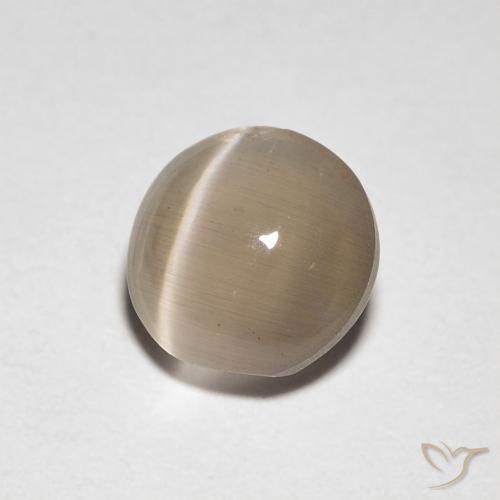 Sillimanita Olho de Gato Marrom Claro Quente Natural 1.39ct, oval, Transparente