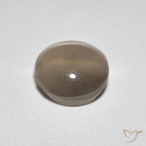 Sillimanita Olho de Gato Marrom Claro Quente Natural 1.39ct, oval, Transparente