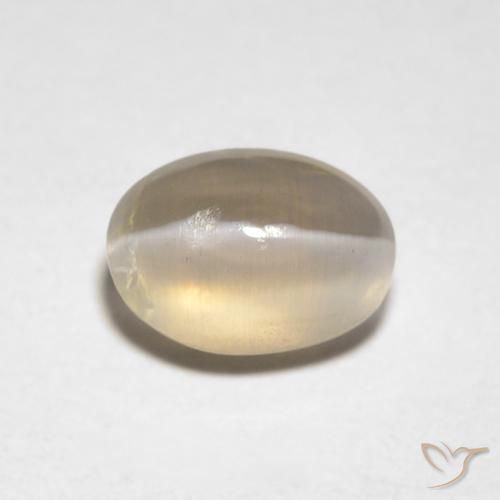0.98ct Natural Tortilha Clara Marrom Sillimanita Olho de Gato, oval, Transparente