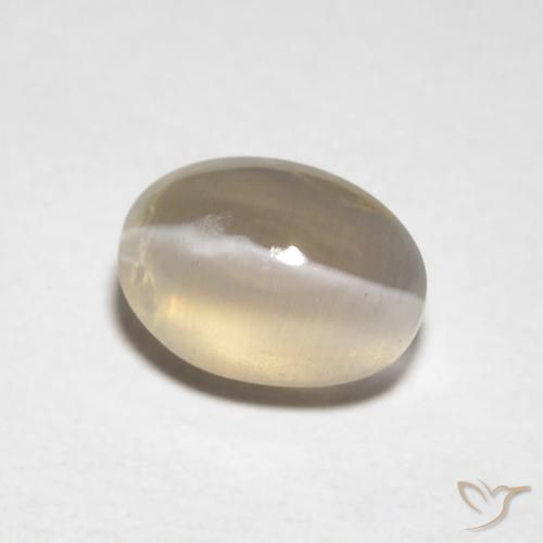 Sillimanita Olho de Gato Tortilha Clara Marrom Natural 0.98ct, oval, Transparente