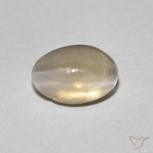 1.08ct Natural Tortilha Clara Marrom Sillimanita Olho de Gato, oval, Transparente