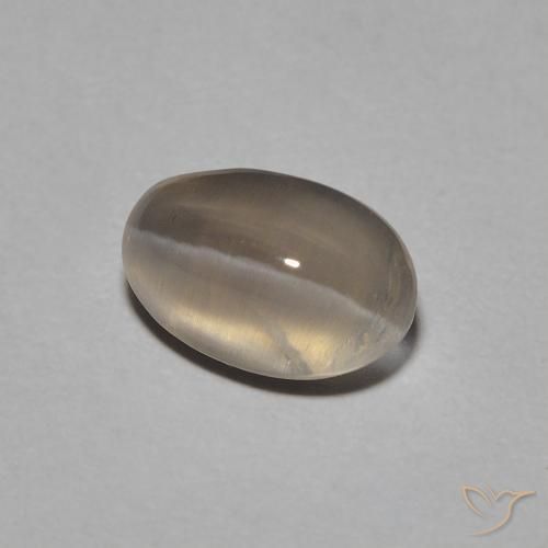 Sillimanita Olho de Gato Castanho muito claro Natural 1.40ct, oval, Transparente