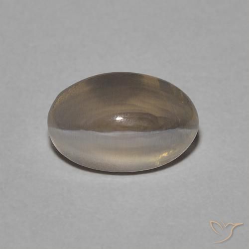 1.05ct Natural Castanho médio Sillimanita Olho de Gato, oval, Transparente