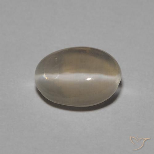 1.05ct Natural Castanho amarelo claro Sillimanita Olho de Gato, oval, Transparente