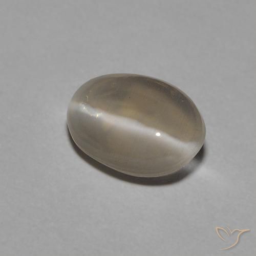 Sillimanita Olho de Gato Castanho amarelo claro Natural 1.05ct, oval, Transparente