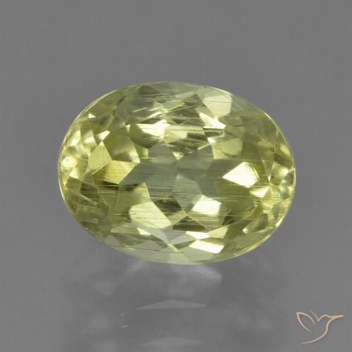 1.98ct Natural Amarelo esverdeado Sillimanita, oval, VS