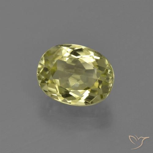 2.32ct Natural amarelo médio Sillimanita, oval, VS