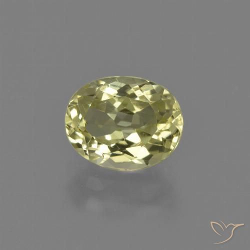2.08ct Natural amarelo médio Sillimanita, oval, VS