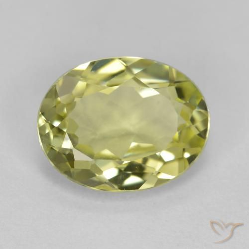 1.72ct Natural amarelo médio Sillimanita, oval, VVS-VS