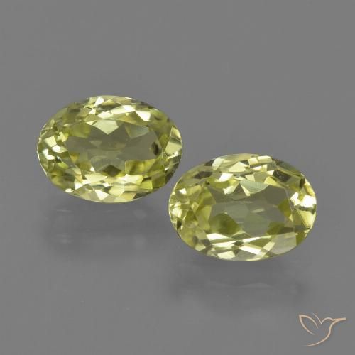 2.54ctw Natural Amarelo esverdeado Sillimanita, oval, VVS-VS