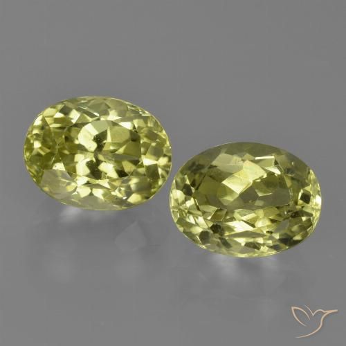 Pedras preciosas de sillimanita amarelo natural de 3,33 ct, corte oval, VVS-VS