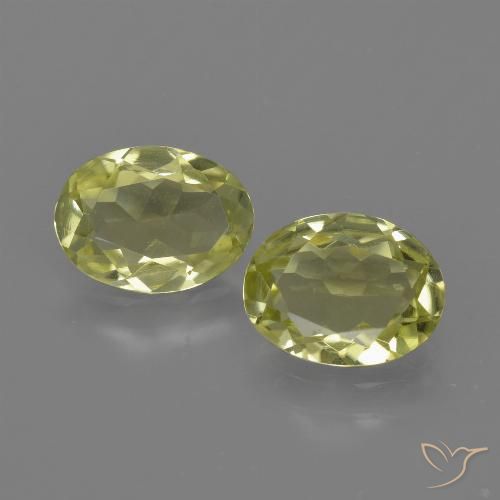 2.07ctw Natural Amarelo esverdeado Sillimanita, oval, VVS