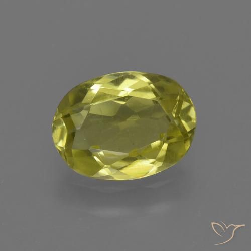 1.13ct Natural Amarelo Abacaxi Sillimanita, oval, VVS-VS