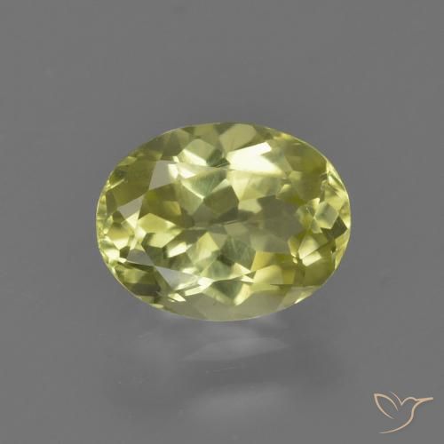 1.24ct Natural amarelo médio Sillimanita, oval, VS