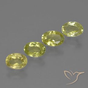Pedras preciosas de Sillimanita amarelo médio natural de 2.15 ct, oval, VVS-VS