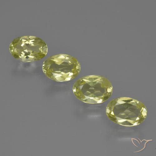 3.03ctw Natural Amarelo esverdeado Sillimanita, oval, VVS-VS