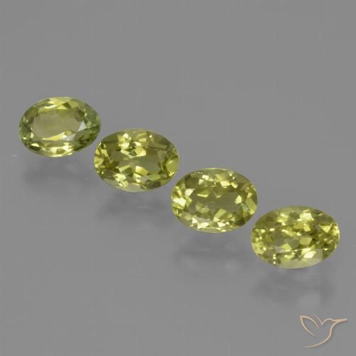3.35ctw Natural Verde amarelo Sillimanita, oval, VS