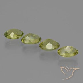 Pedras preciosas de Sillimanita Verde amarelo natural de 3.35 ct, oval, VS