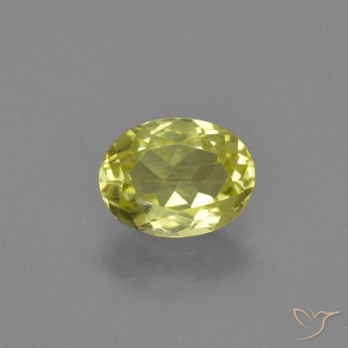 1.38ct Natural Limão amarelo Sillimanita, oval, VS-SI