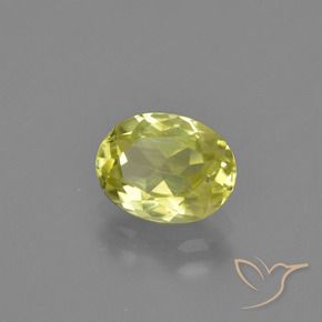 Sillimanita Limão amarelo Natural 1.38ct, oval, VS-SI