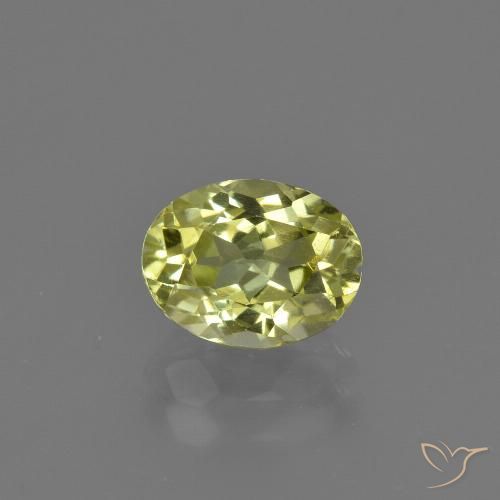 1.58ct Natural Verde amarelo Sillimanita, oval, VS