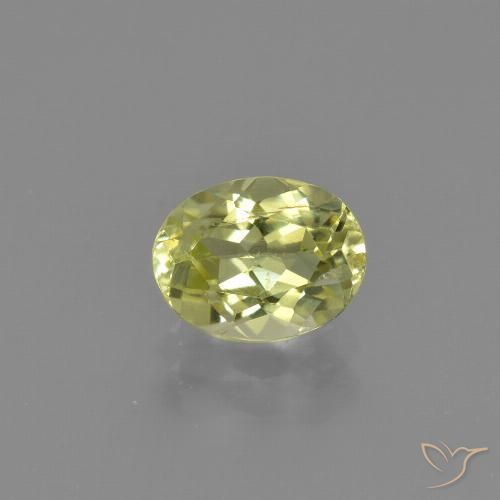 1.33ct Natural Amarelo esverdeado Sillimanita, oval, VS-SI