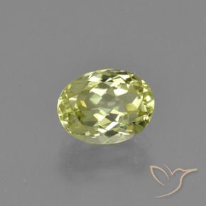 Sillimanita Amarelo verde Natural 1.55ct, oval, VVS