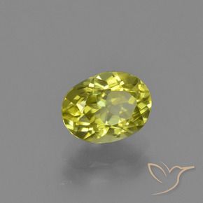 Sillimanita amarelo médio Natural 1.37ct, oval, VS
