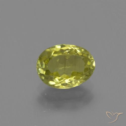 1.33ct Natural amarelo médio Sillimanita, oval, VS