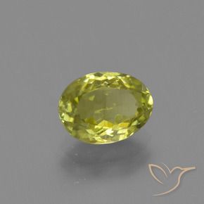 Sillimanita amarelo médio Natural 1.33ct, oval, VS