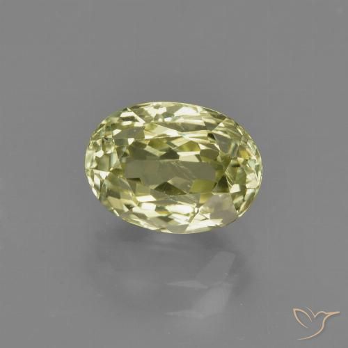 1.69ct Natural amarelo médio Sillimanita, oval, VVS-VS