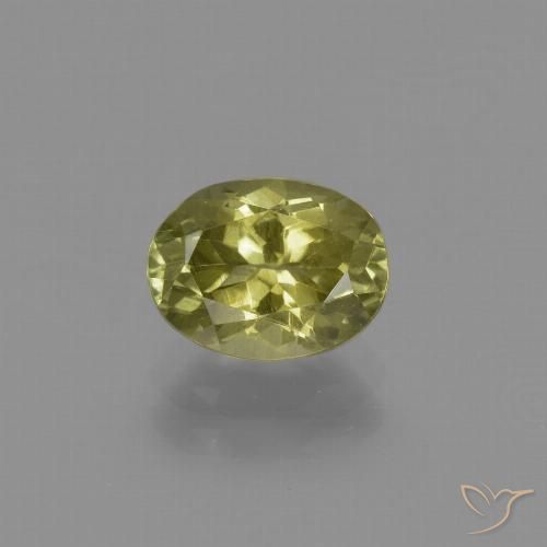1.61ct Natural amarelo médio Sillimanita, oval, VS