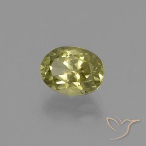 Sillimanita amarelo médio Natural 1.61ct, oval, VS