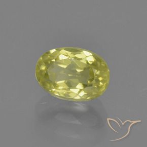 Sillimanita Pineapple yellow Natural 1.22ct, oval, VS