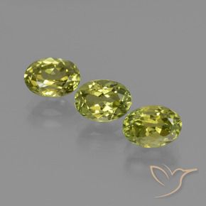 Pedras preciosas de Sillimanita amarelo médio natural de 3.23 ct, oval, VVS-VS