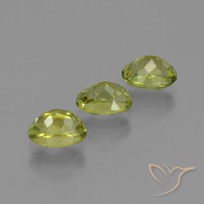 Pedras preciosas de Sillimanita amarelo médio natural de 3.23 ct, oval, VVS-VS