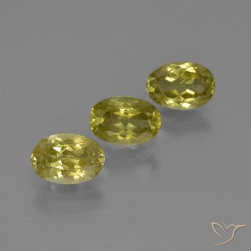 2.78ctw Natural Amarelo Abacaxi Sillimanita, oval, VS