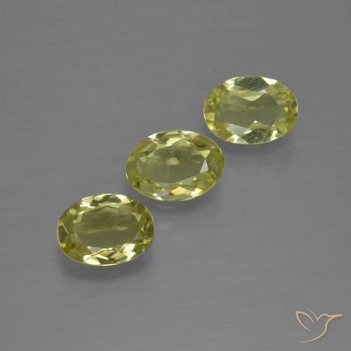 1.98ctw Natural Amarelo esverdeado Sillimanita, oval, VS