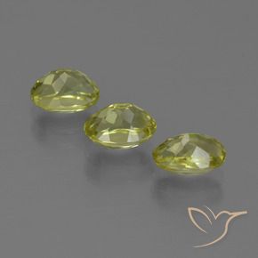 Pedras preciosas de Sillimanita amarelo médio natural de 3.12 ct, oval, VVS-VS