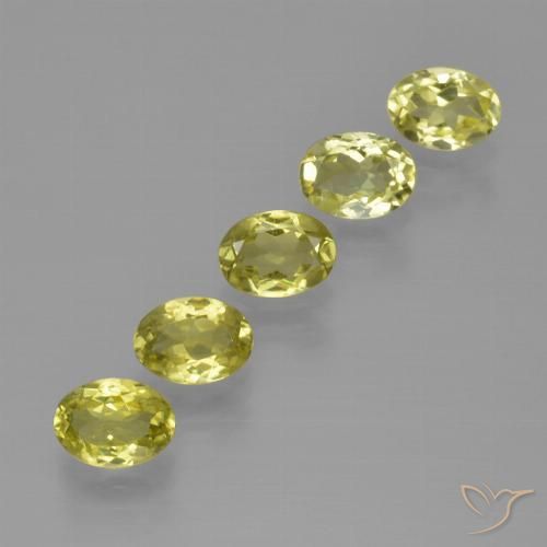 4.31ctw Natural Amarelo esverdeado Sillimanita, oval, VVS-VS