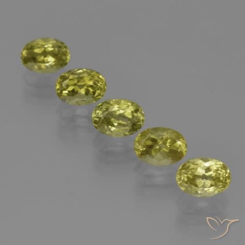 5.52ctw Natural Amarelo Esverdeado Claro Sillimanita, oval, VVS-VS