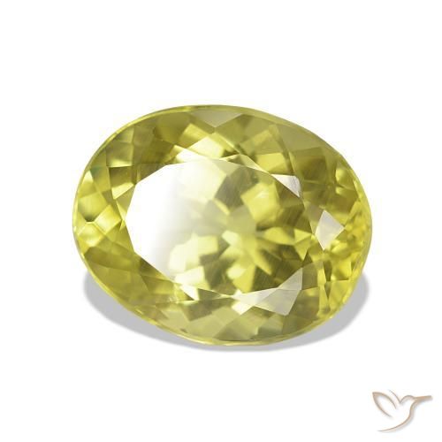 Sillimanita amarelo médio Natural 3.02ct, oval, VS