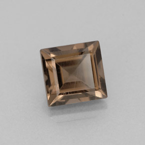Quartzo fumê marrom natural 1,11ct, quadrado, VVS-VS