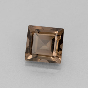Quartzo fumê marrom natural 1,11ct, quadrado, VVS-VS