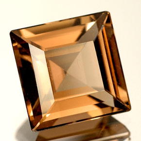 Quartzo fumê marrom natural 4,14ct, quadrado, VVS-VS