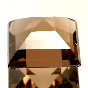 Quartzo fumê marrom natural 4,14ct, quadrado, VVS-VS