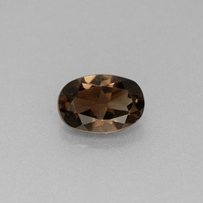 Quartzo fumê marrom natural 0,49ct, corte oval, VVS-VS