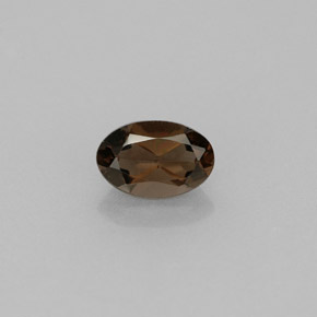 Quartzo fumê marrom natural 0,49ct, corte oval, VVS-VS