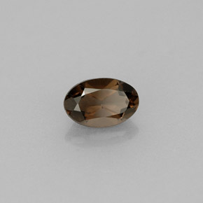 Quartzo fumê marrom natural 0,49ct, corte oval, VVS-VS