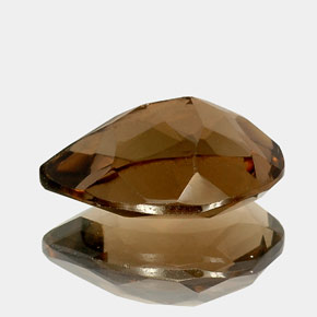 Quartzo fumê marrom natural 13,49ct, formato de pêra, VVS